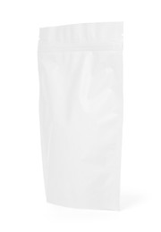 Photo of One zipper stand-up pouch isolated on white
