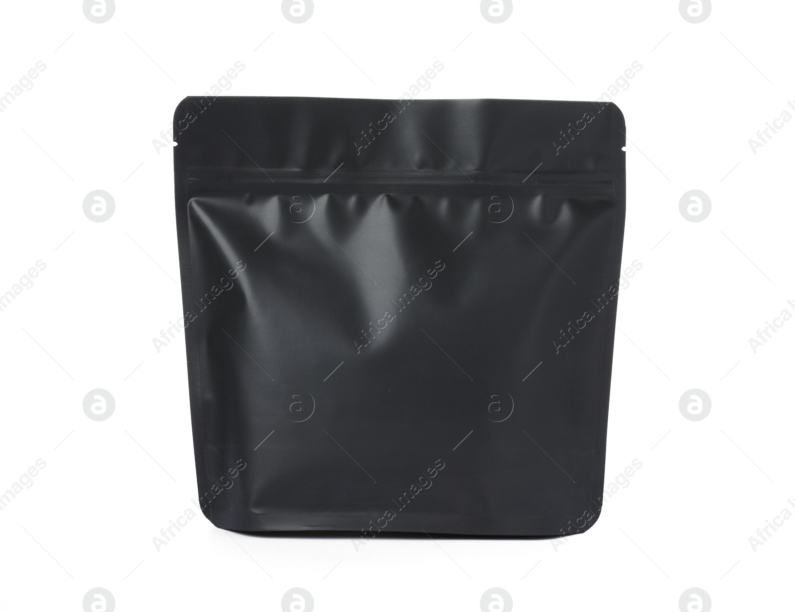 One zipper stand-up pouch isolated on white. Mockup for design Photo of One zipper stand-up pouch isolated on white. Mockup for design