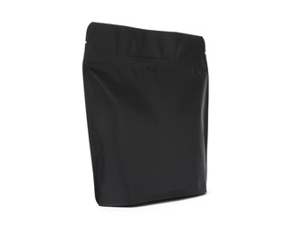 Photo of One zipper stand-up pouch isolated on white. Mockup for design