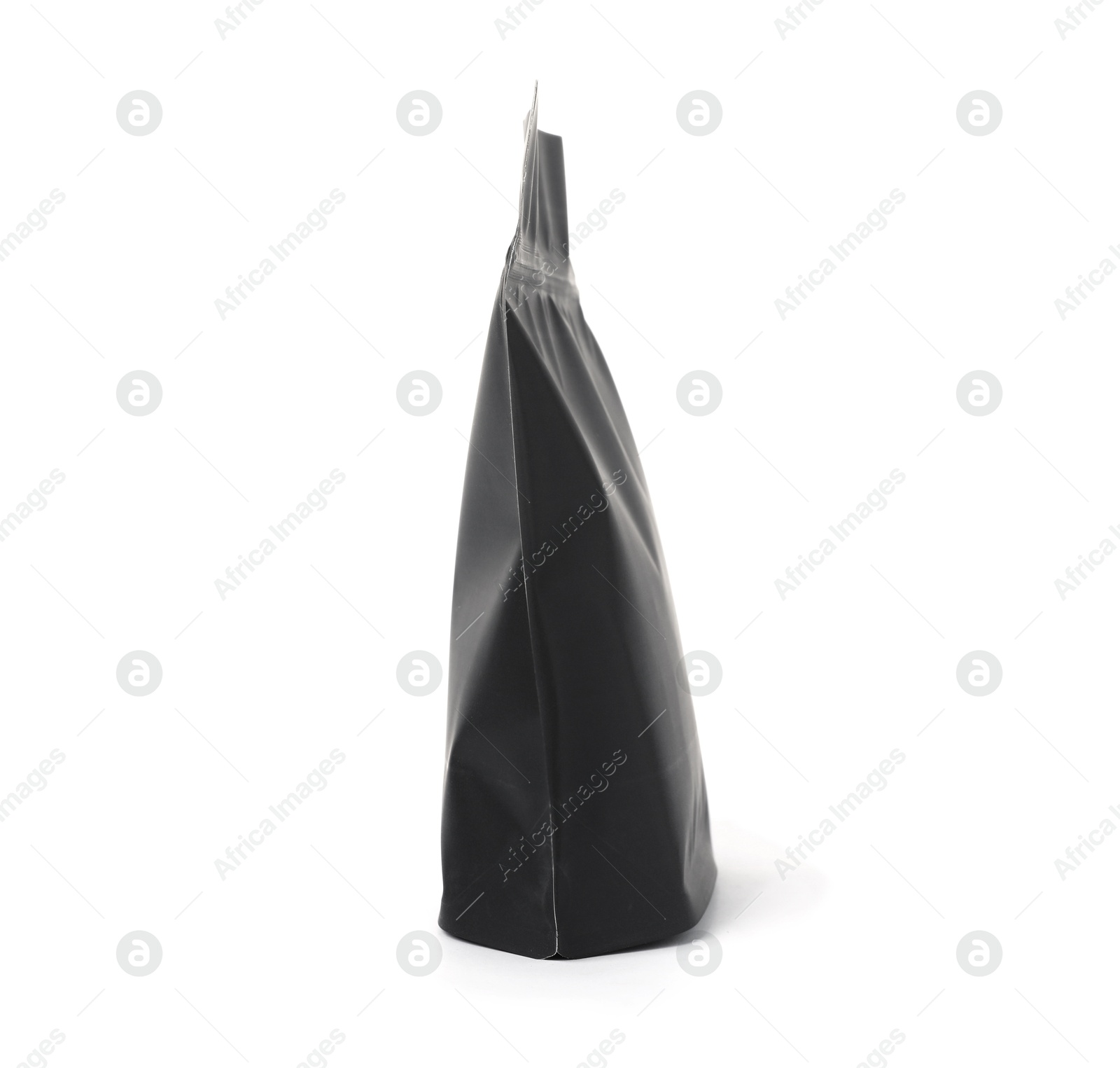 One zipper stand-up pouch isolated on white Photo of One zipper stand-up pouch isolated on white