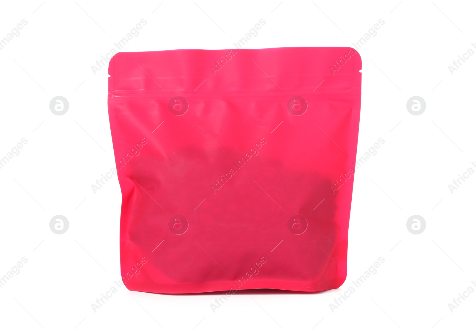 One zipper stand-up pouch isolated on white. Mockup for design Photo of One zipper stand-up pouch isolated on white. Mockup for design