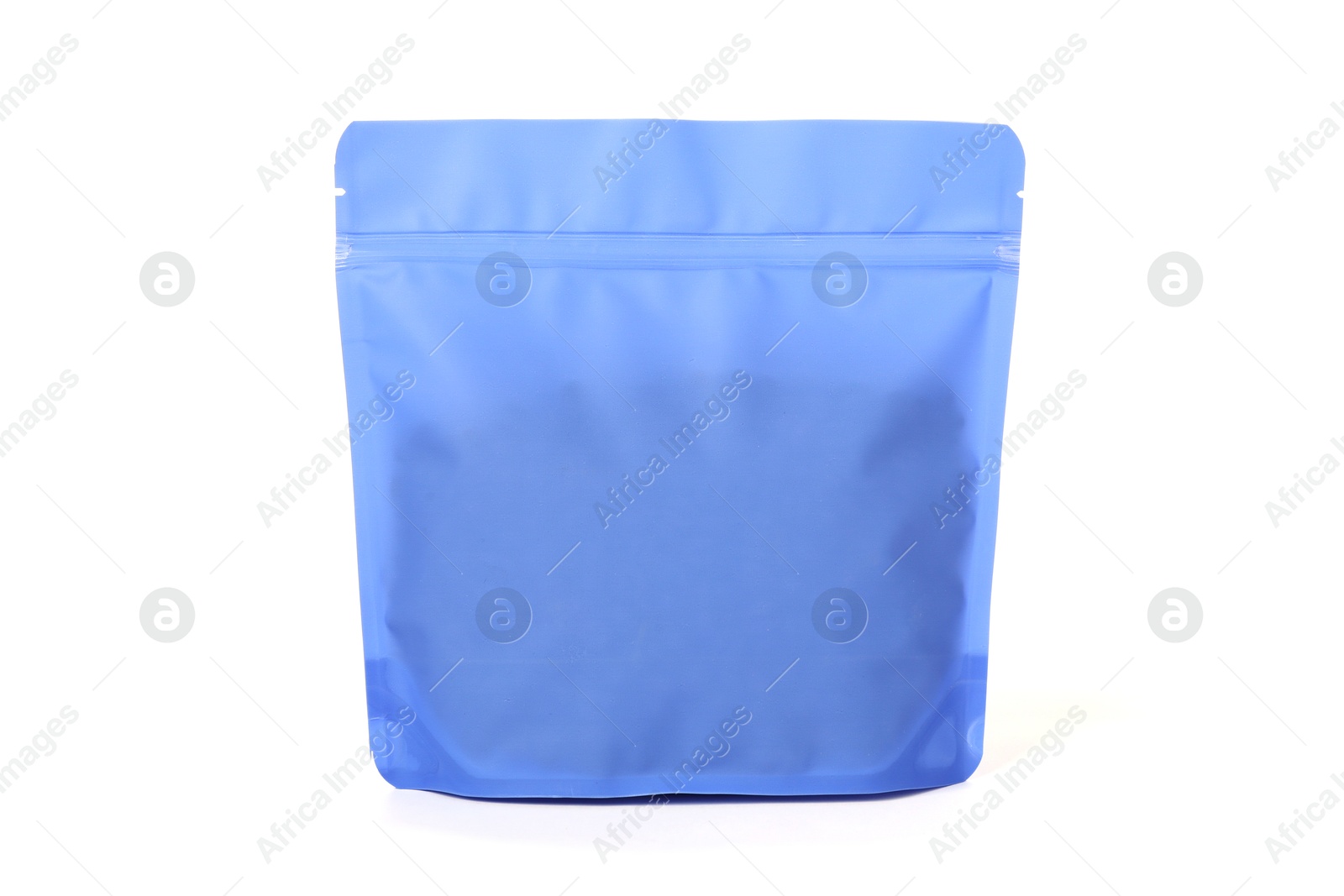 One zipper stand-up pouch isolated on white. Mockup for design Photo of One zipper stand-up pouch isolated on white. Mockup for design