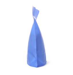 Photo of One zipper stand-up pouch isolated on white