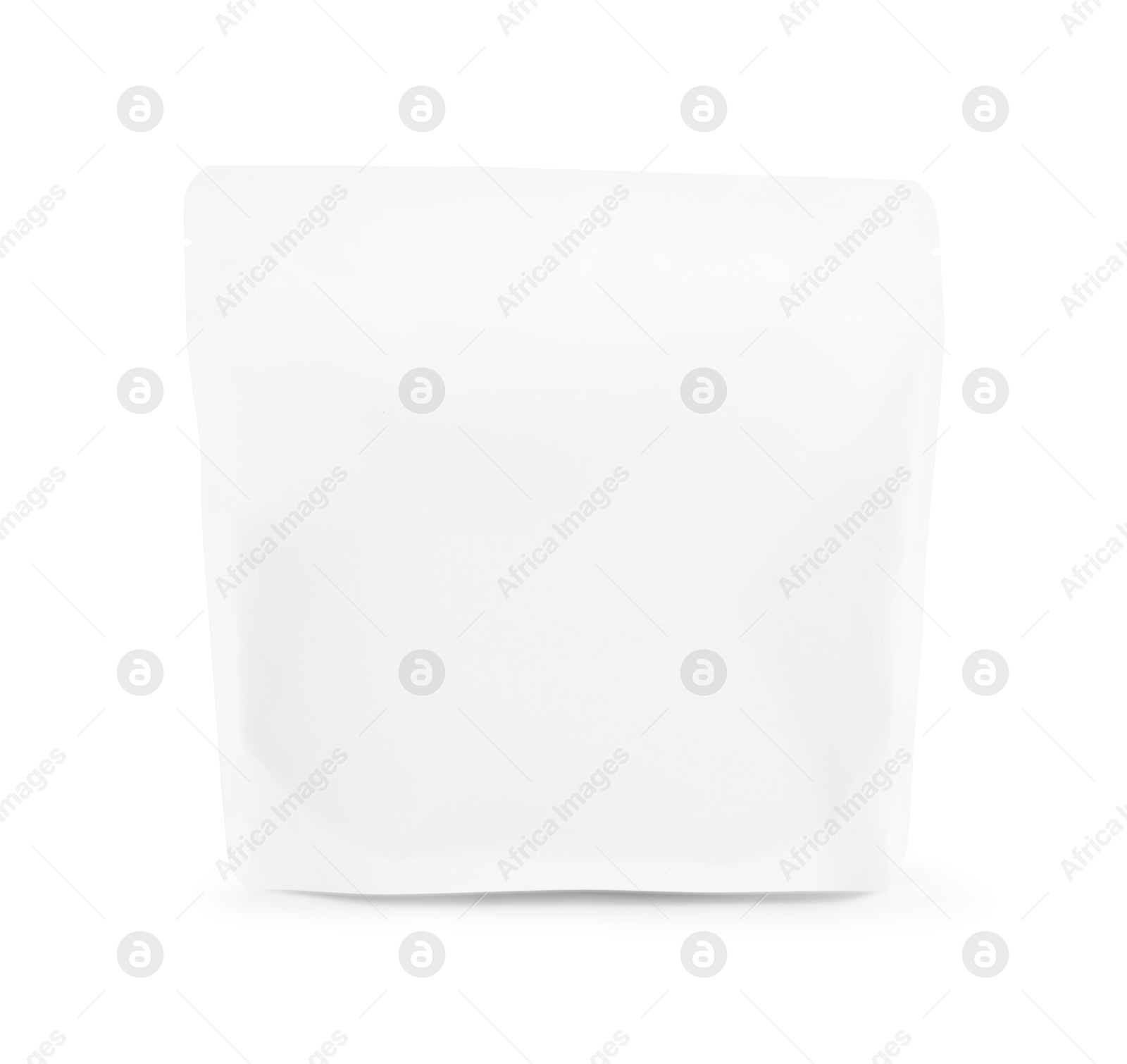 One zipper stand-up pouch isolated on white. Mockup for design Photo of One zipper stand-up pouch isolated on white. Mockup for design