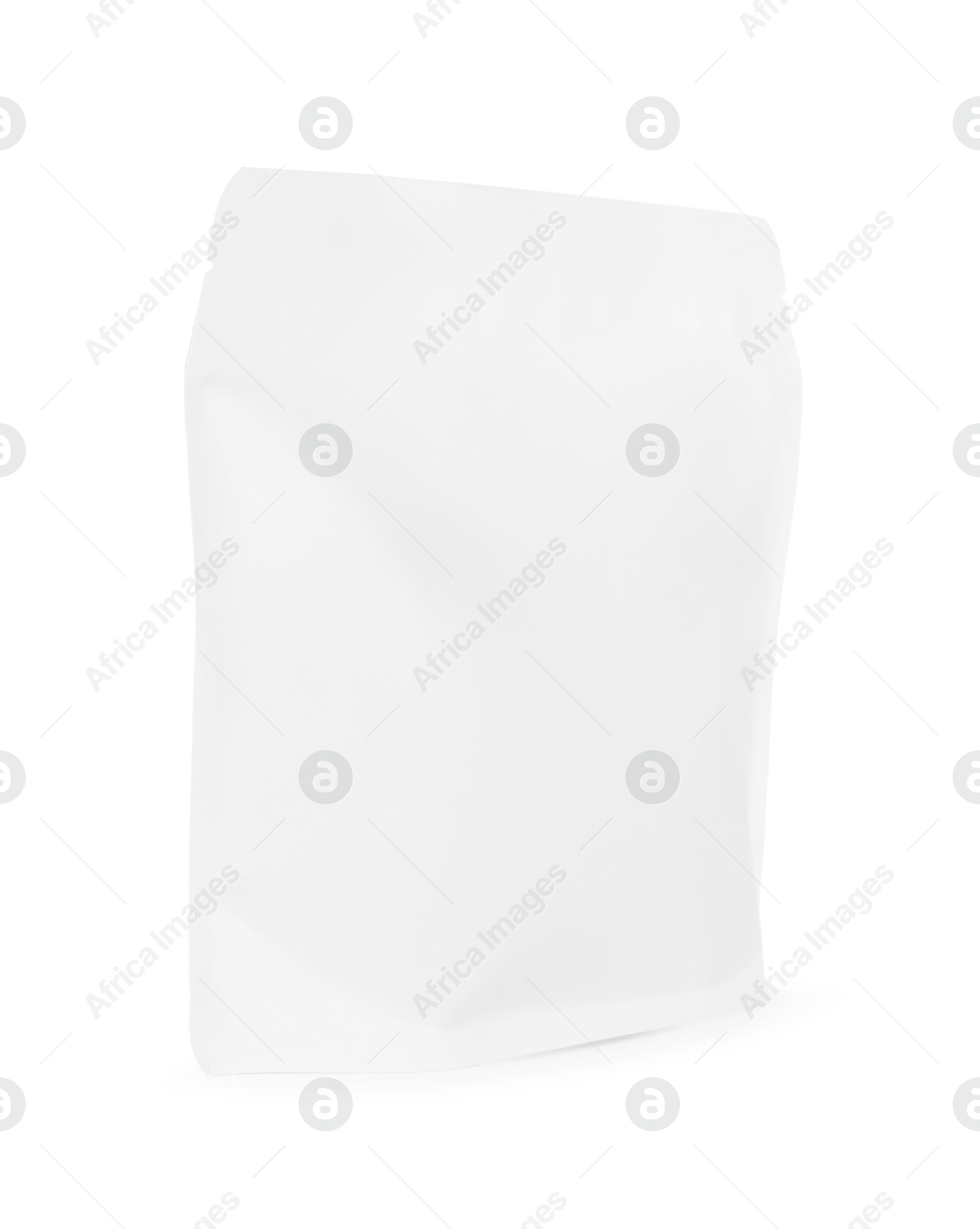 One zipper stand-up pouch isolated on white. Mockup for design Photo of One zipper stand-up pouch isolated on white. Mockup for design