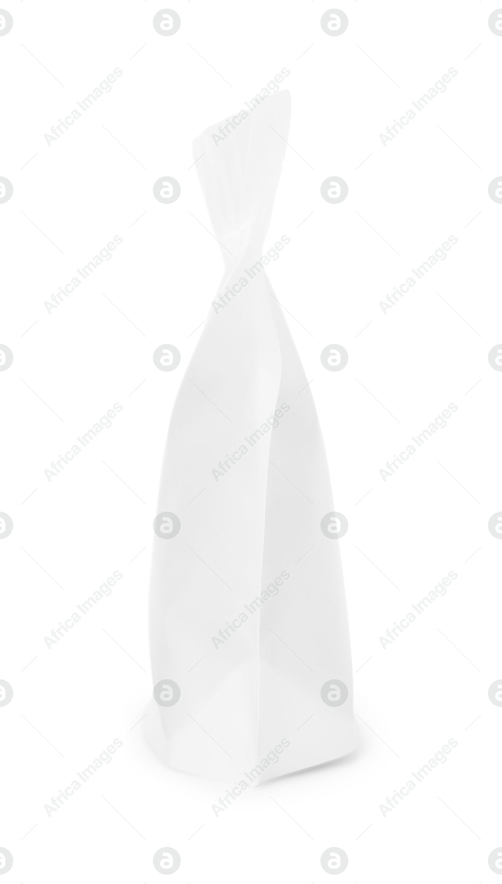 One zipper stand-up pouch isolated on white Photo of One zipper stand-up pouch isolated on white