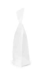 Photo of One zipper stand-up pouch isolated on white