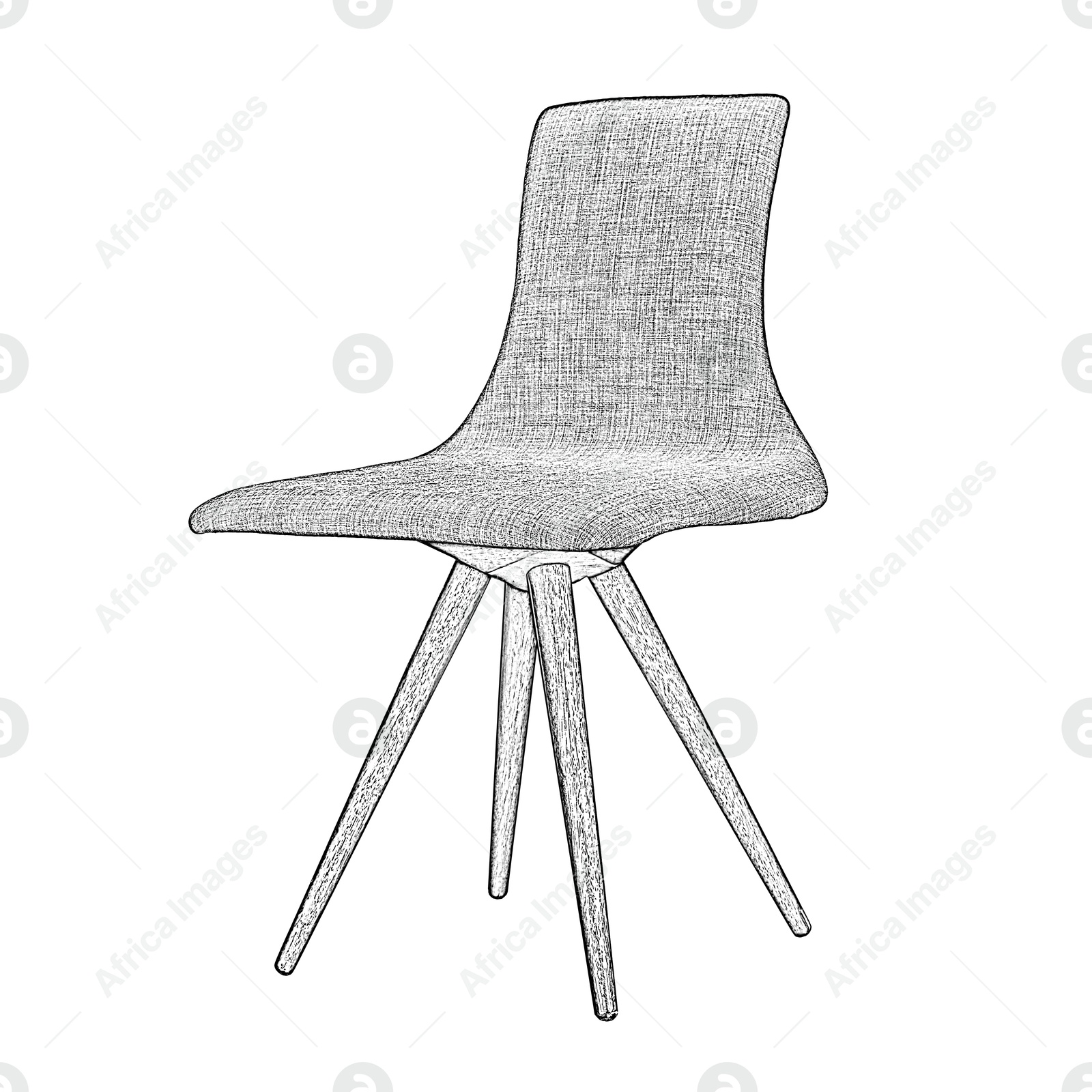 Graphic sketch of chair on white background Image of Graphic sketch of chair on white background