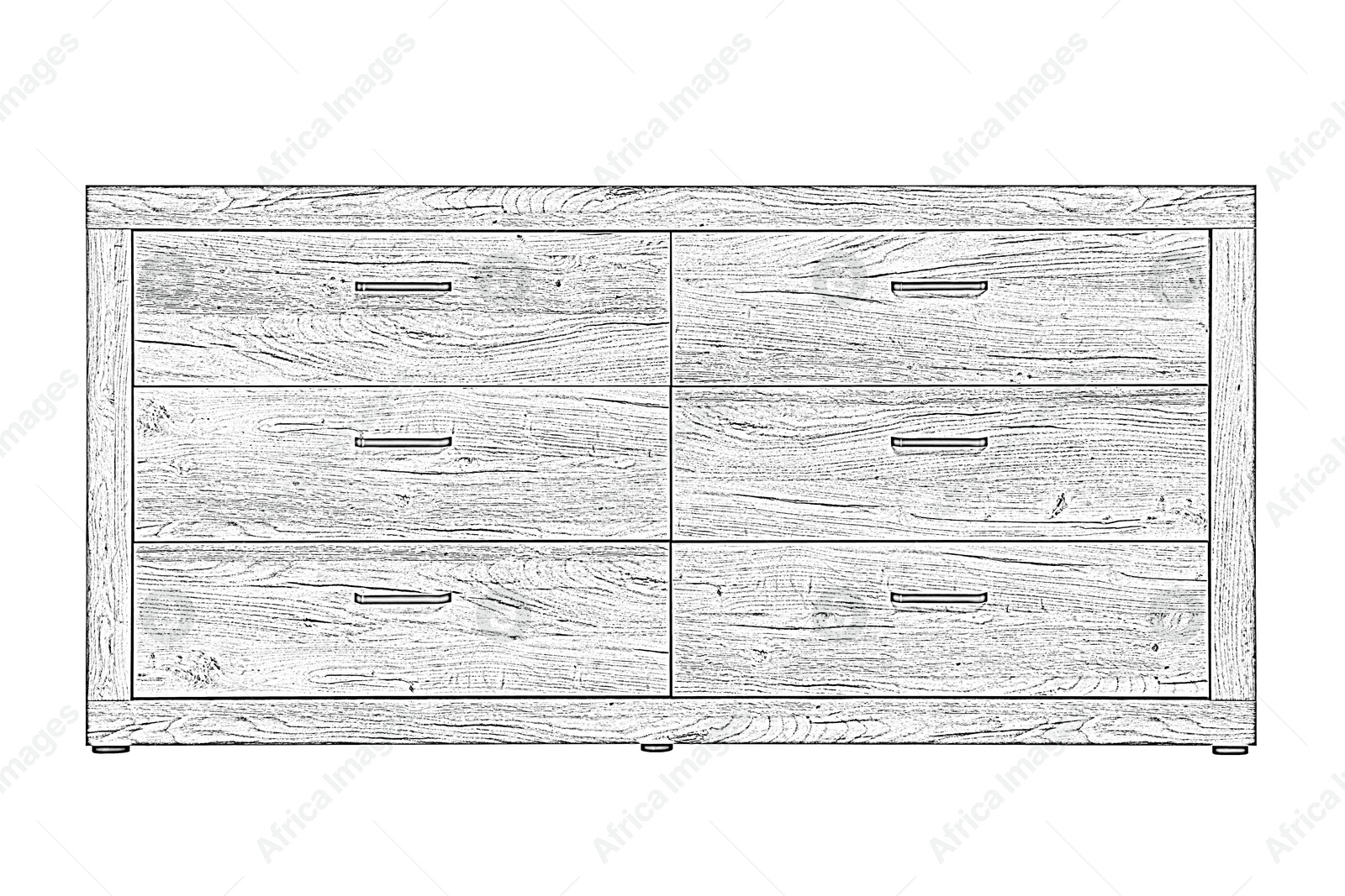 Graphic sketch of dresser on white background Image of Graphic sketch of dresser on white background
