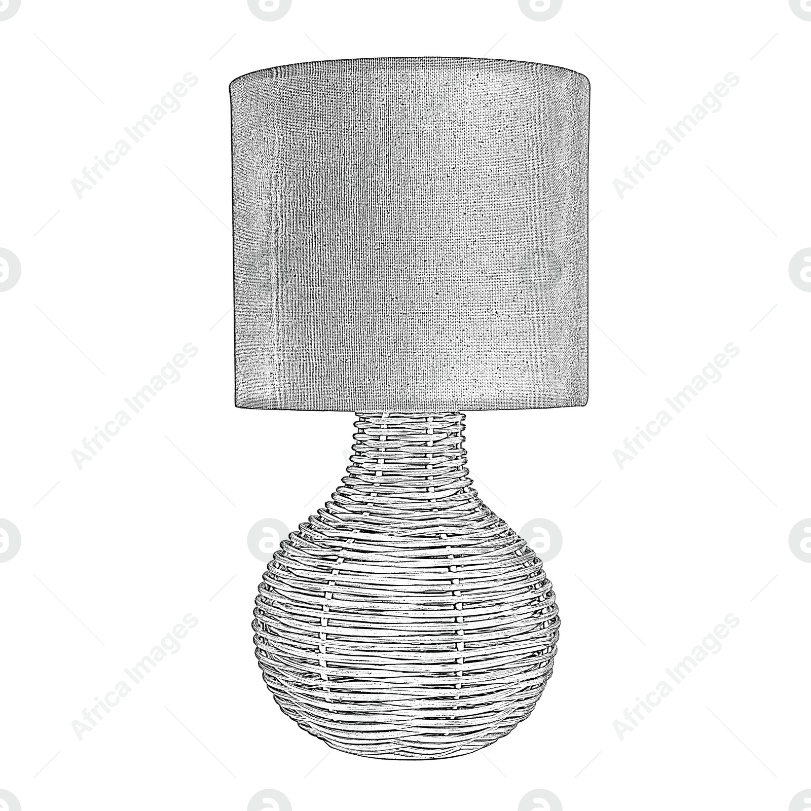 Graphic sketch of desk lamp on white background Image of Graphic sketch of desk lamp on white background