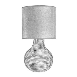 Image of Graphic sketch of desk lamp on white background