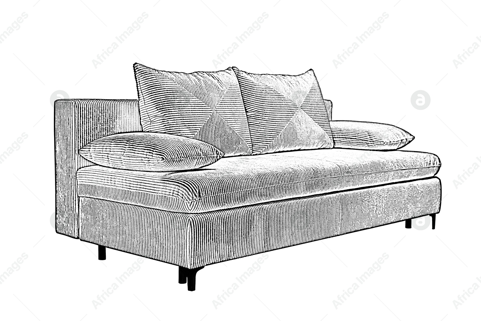 Graphic sketch of sofa on white background Image of Graphic sketch of sofa on white background
