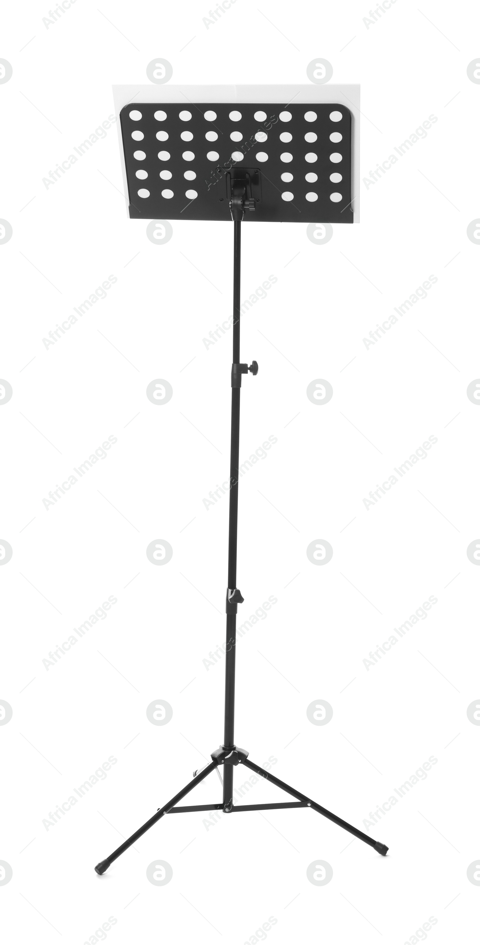 Stand with music sheets isolated on white Photo of Stand with music sheets isolated on white