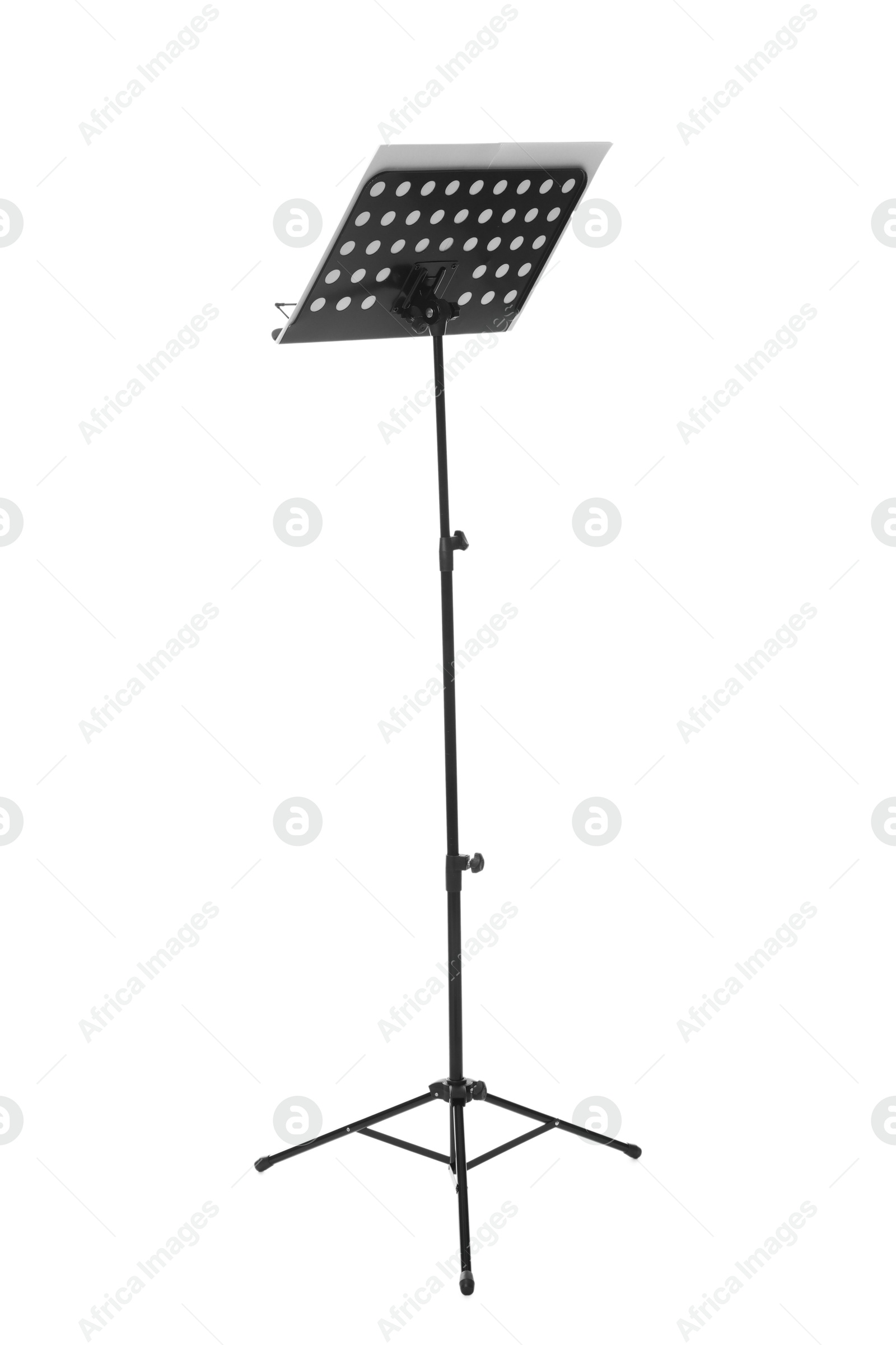 Stand with music sheets isolated on white Photo of Stand with music sheets isolated on white