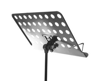 Photo of One empty note stand isolated on white