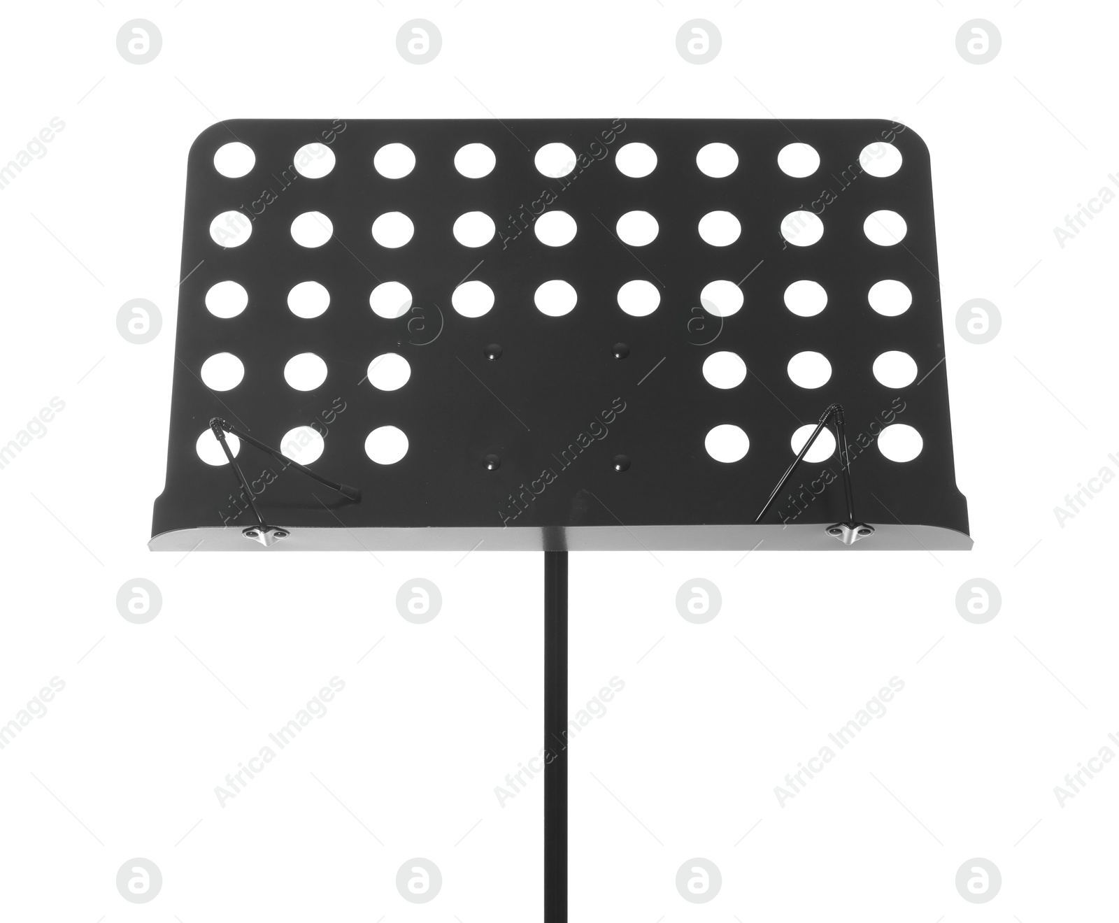 One empty note stand isolated on white Photo of One empty note stand isolated on white