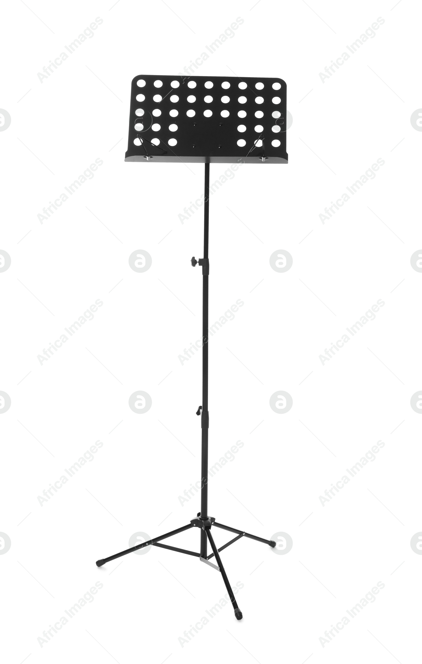 Photo of One empty note stand isolated on white