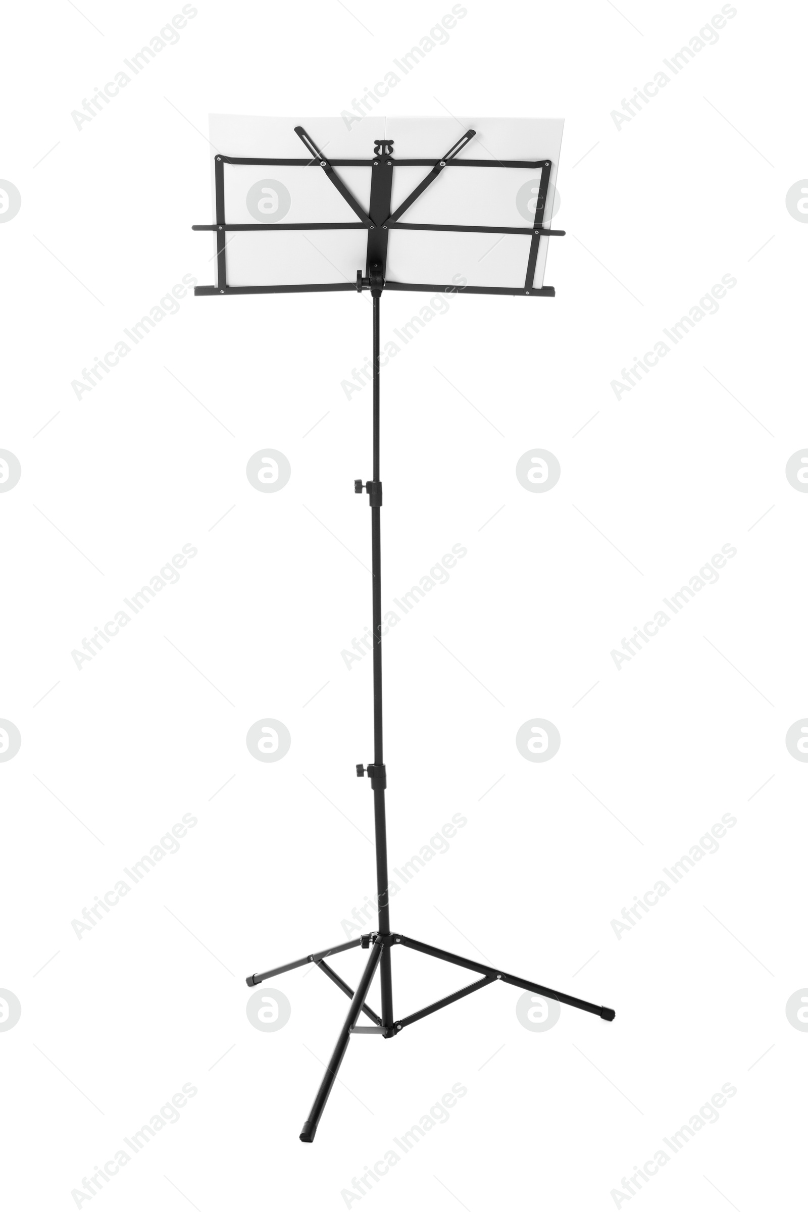 Stand with music sheets isolated on white Photo of Stand with music sheets isolated on white