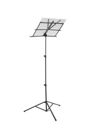 Photo of Stand with music sheets isolated on white
