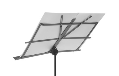 Photo of Stand with music sheets isolated on white