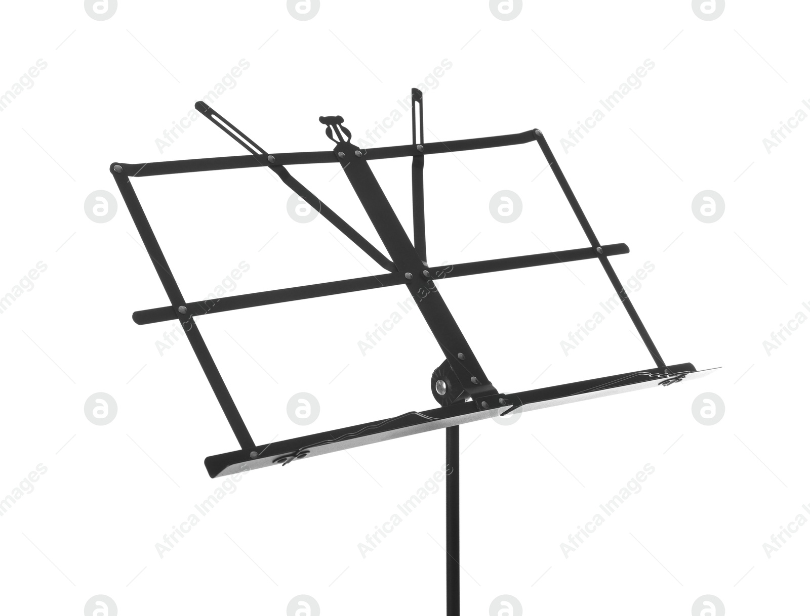 One empty note stand isolated on white Photo of One empty note stand isolated on white