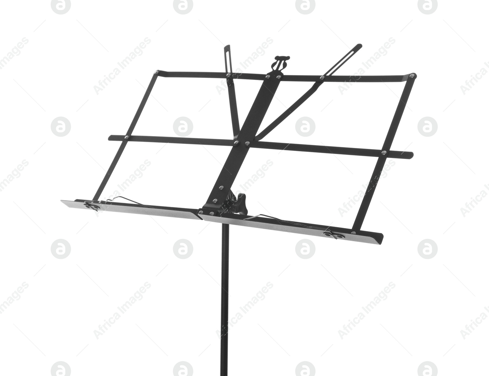 One empty note stand isolated on white Photo of One empty note stand isolated on white