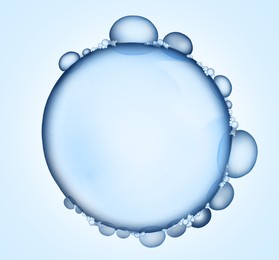 Image of Collagen molecule on light background. Skincare cosmetic solution, serum or essence