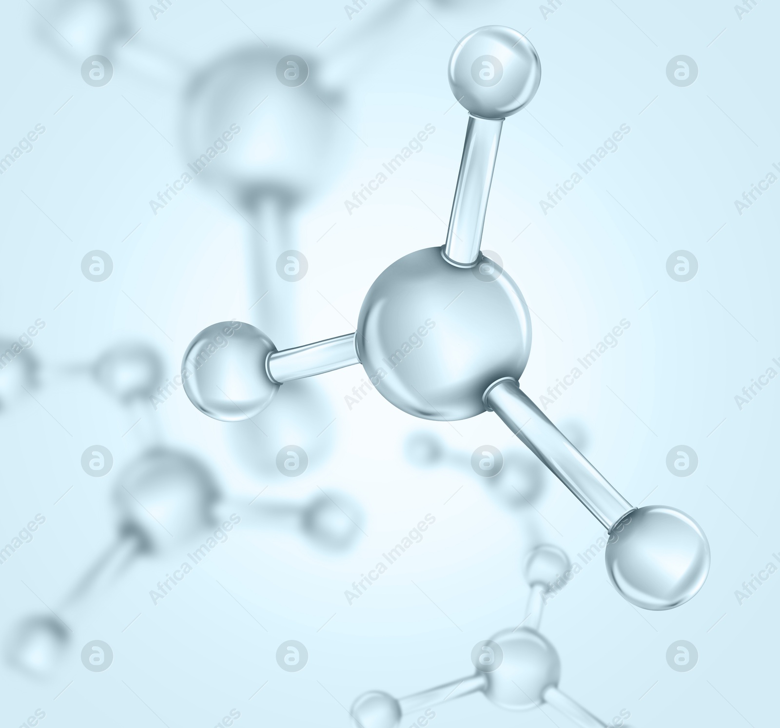 Collagen molecules on light background. Skincare cosmetic solution, serum or essence Image of Collagen molecules on light background. Skincare cosmetic solution, serum or essence