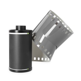 Photo of Roll of photographic film isolated on white