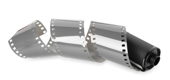 Photo of Roll of photographic film isolated on white