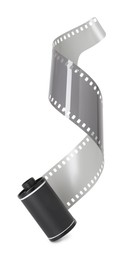 Photo of Roll of photographic film isolated on white