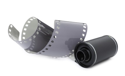 Photo of Roll of photographic film isolated on white