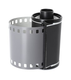 Photo of Roll of photographic film isolated on white