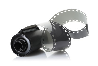 Photo of Roll of photographic film isolated on white