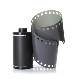 Photo of Roll of photographic film isolated on white