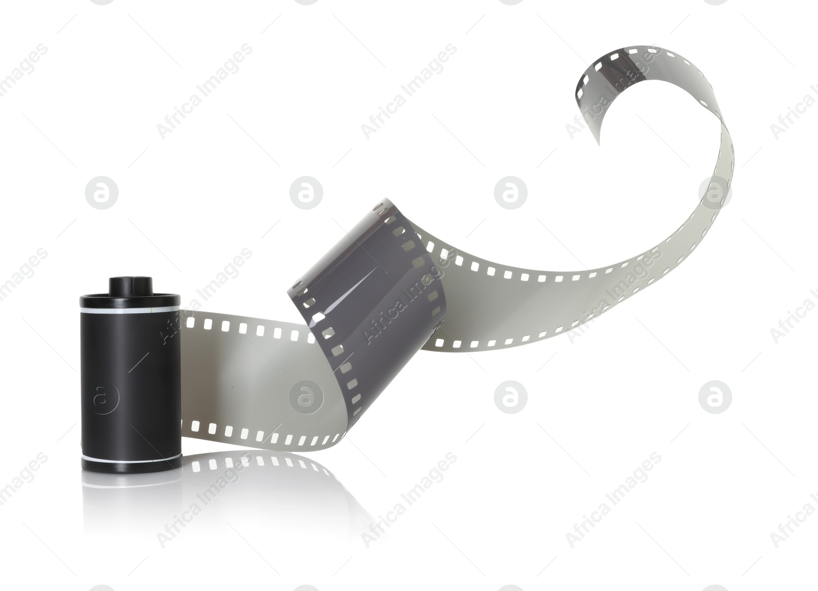 Roll of photographic film isolated on white Photo of Roll of photographic film isolated on white