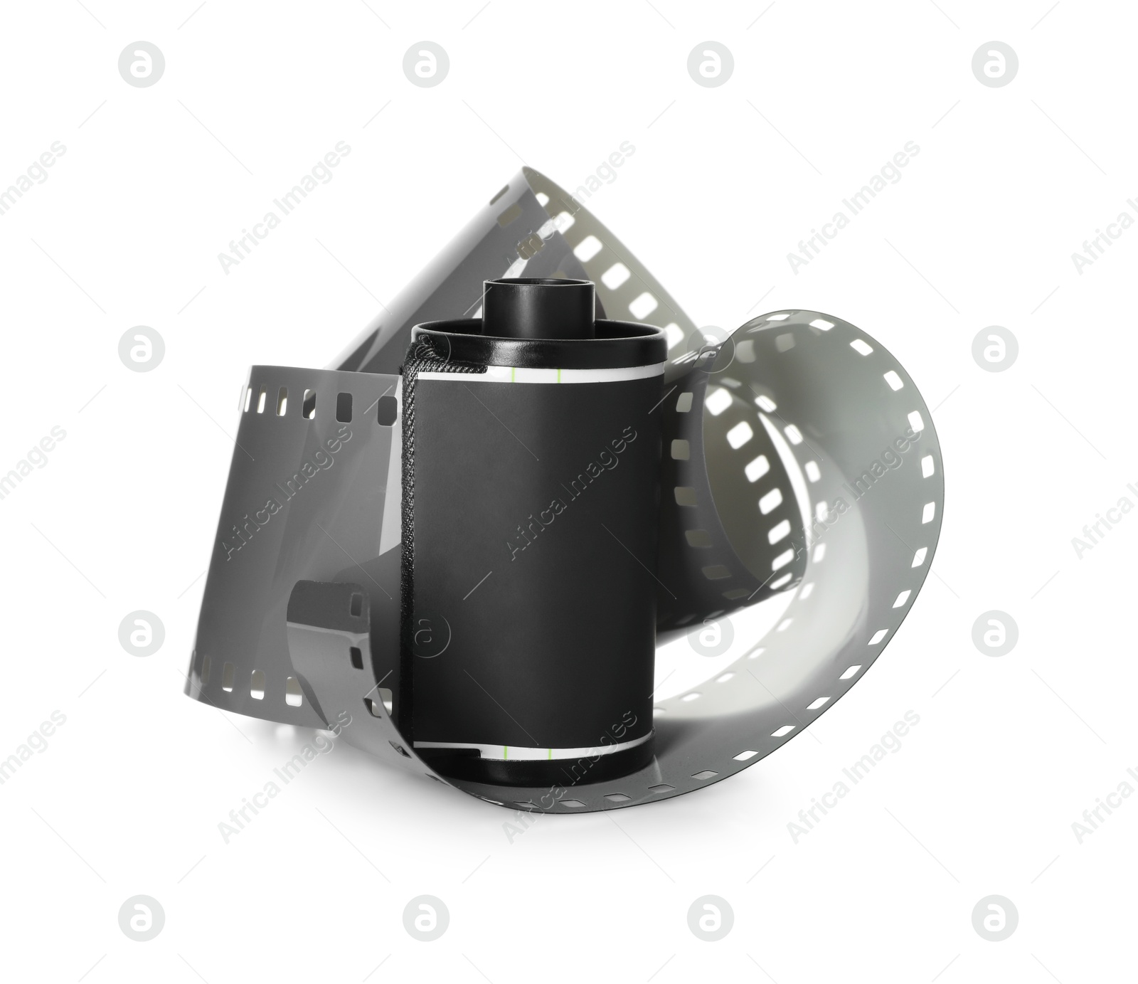 Roll of photographic film isolated on white Photo of Roll of photographic film isolated on white