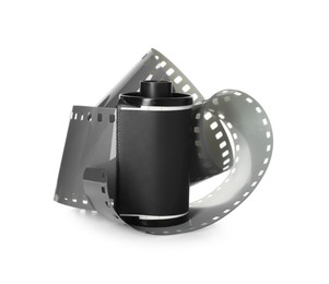 Photo of Roll of photographic film isolated on white