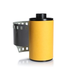 Photo of Roll of photographic film isolated on white