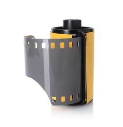 Photo of Roll of photographic film isolated on white