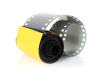 Photo of Roll of photographic film isolated on white