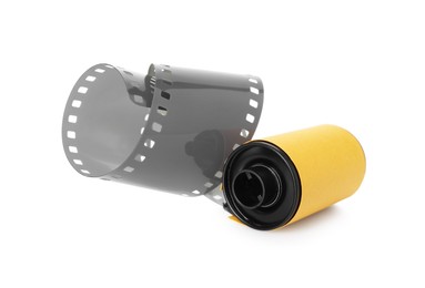 Photo of Roll of photographic film isolated on white