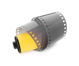 Photo of Roll of photographic film isolated on white