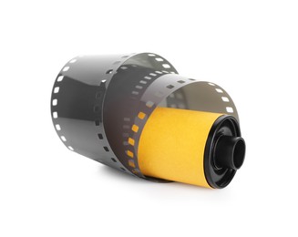 Photo of Roll of photographic film isolated on white