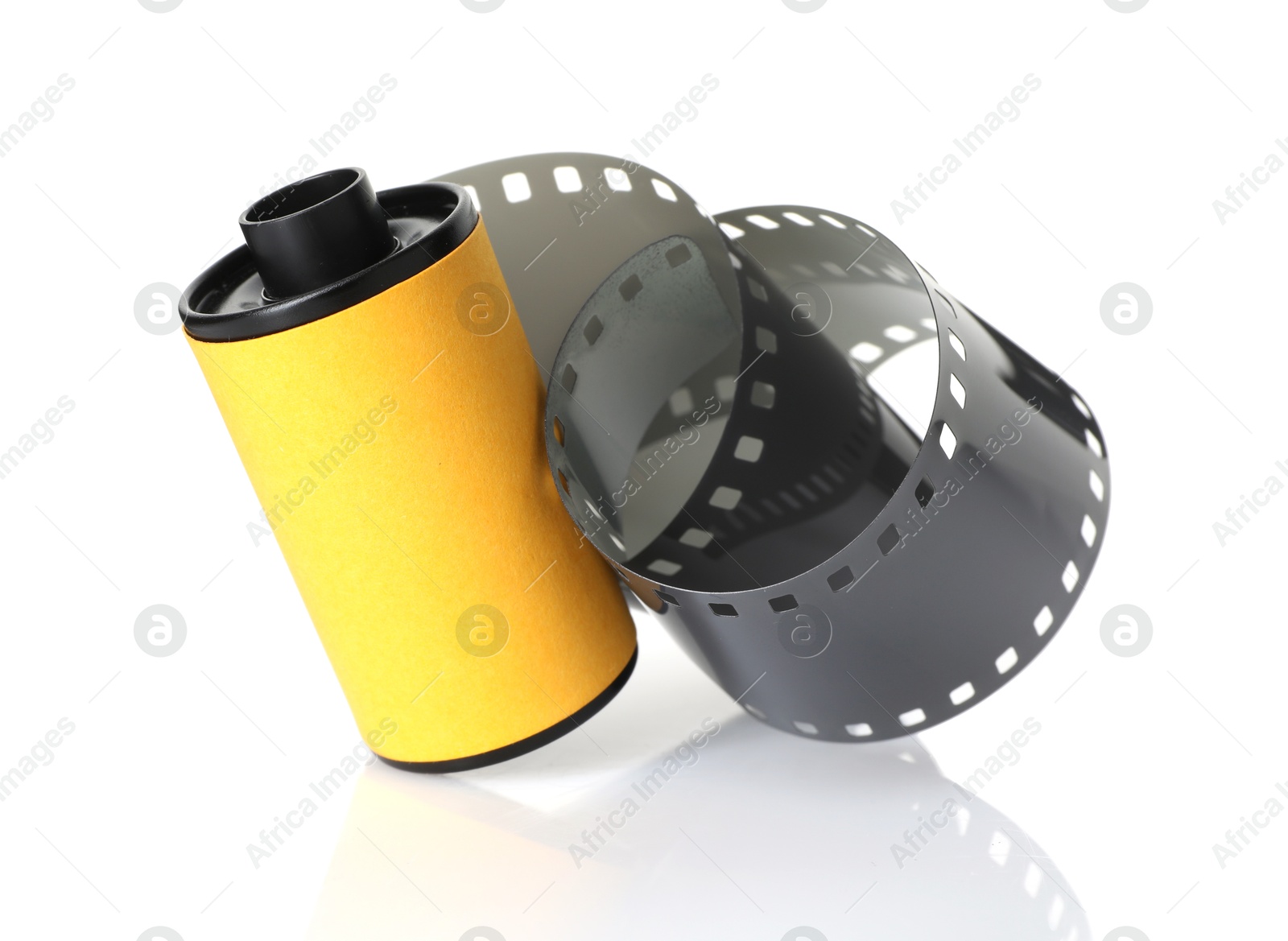 Roll of photographic film isolated on white Photo of Roll of photographic film isolated on white