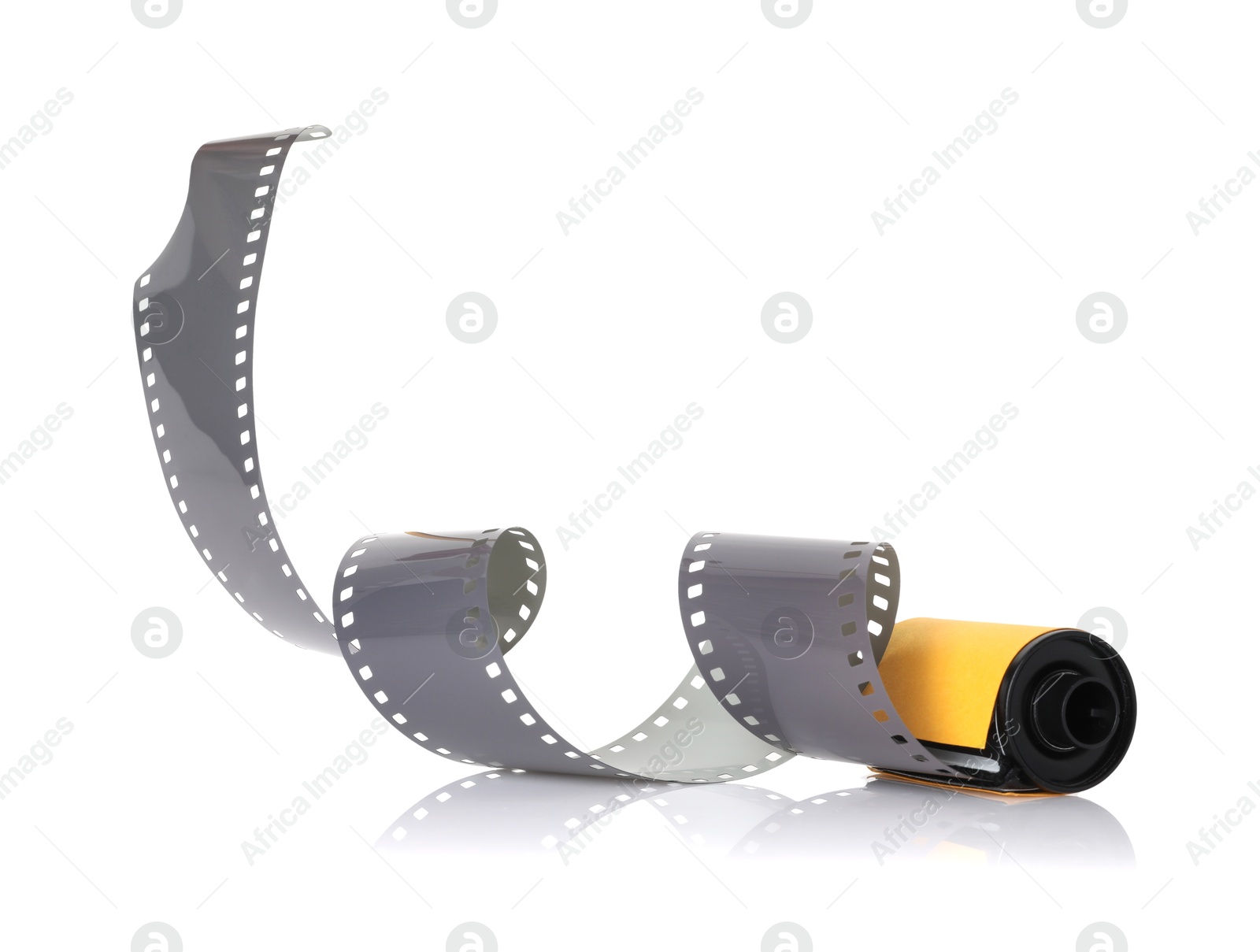 Roll of photographic film isolated on white Photo of Roll of photographic film isolated on white
