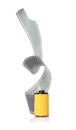 Photo of Roll of photographic film isolated on white
