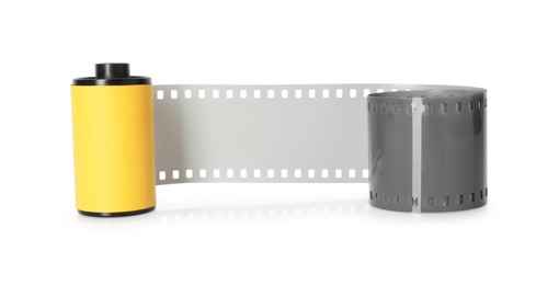 Photo of Roll of photographic film isolated on white