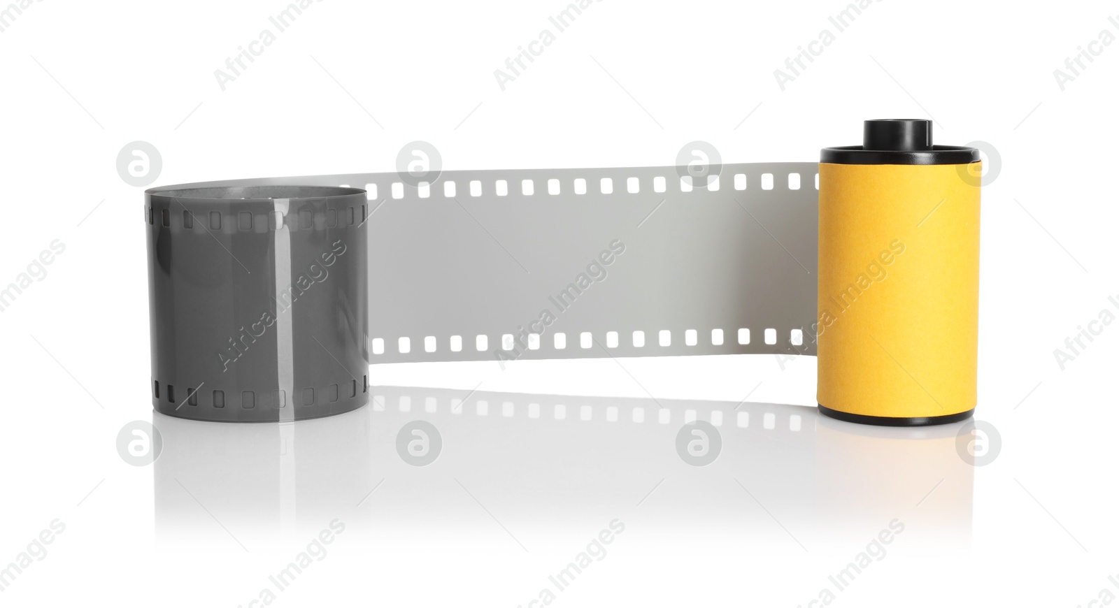 Roll of photographic film isolated on white Photo of Roll of photographic film isolated on white