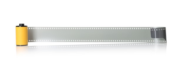 Photo of Roll of photographic film isolated on white